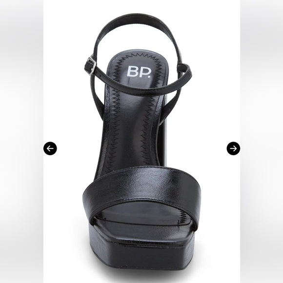 bp Women's Black Strappy Heels Noelle Platform Sandal 11 - Picture 11 of 12